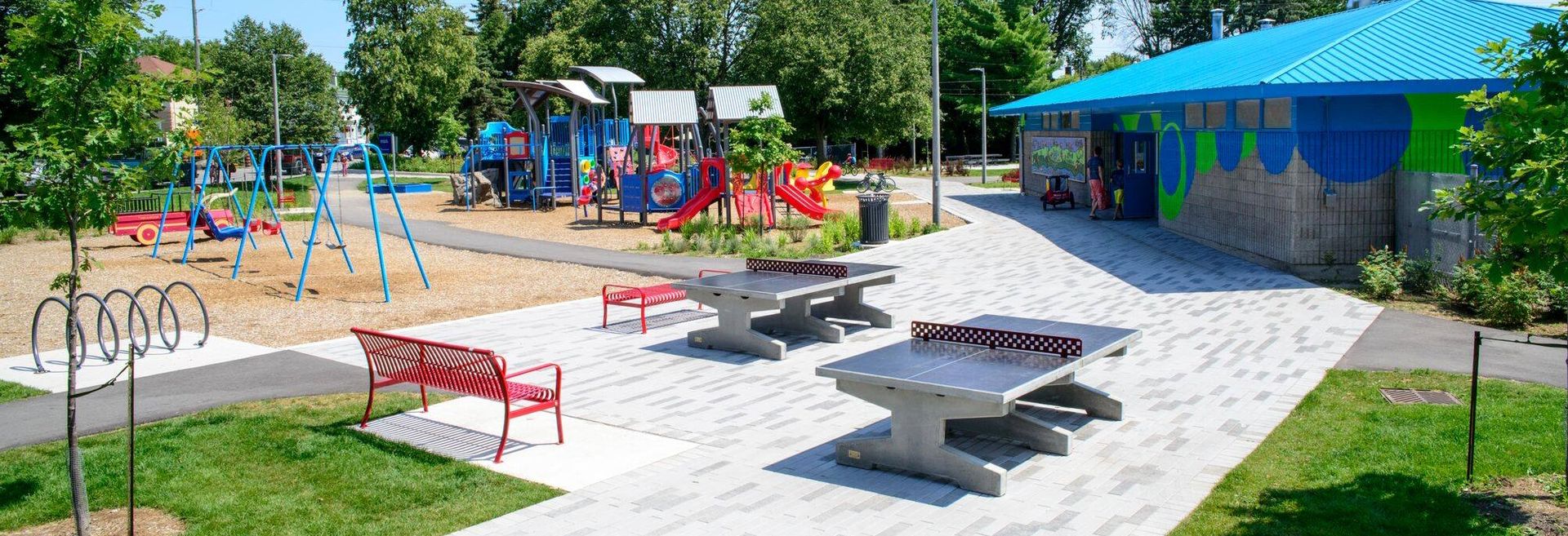 Concrete games in an active park