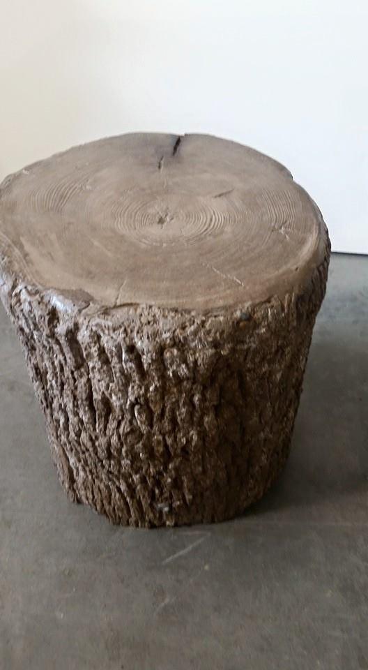 Custom concrete stump stool