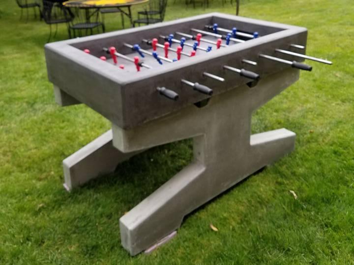 Concrete Foosball Table in a park