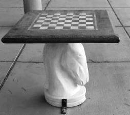 White Knight Chess Table product Photo