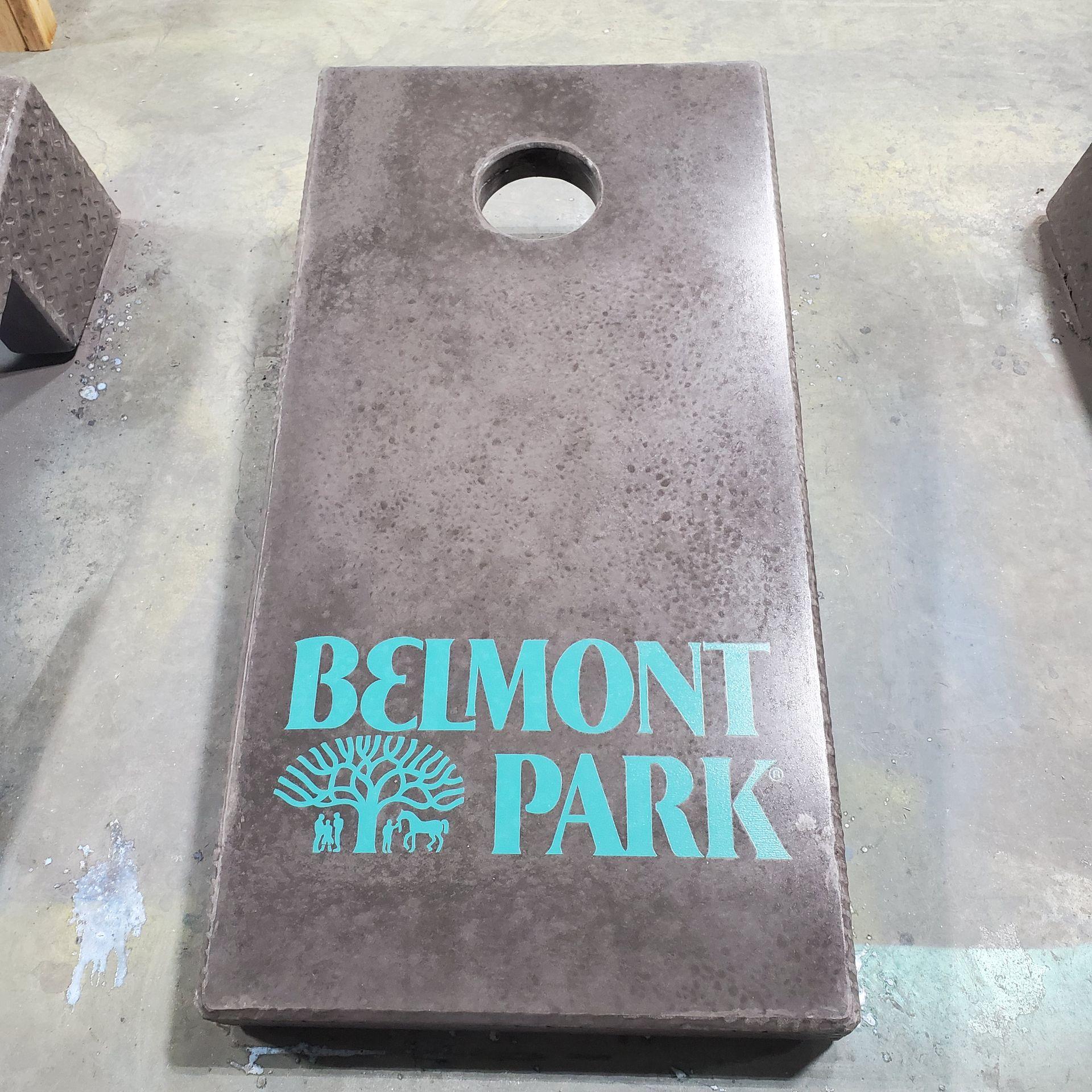 Belmont Park Concrete Cornhole Boards