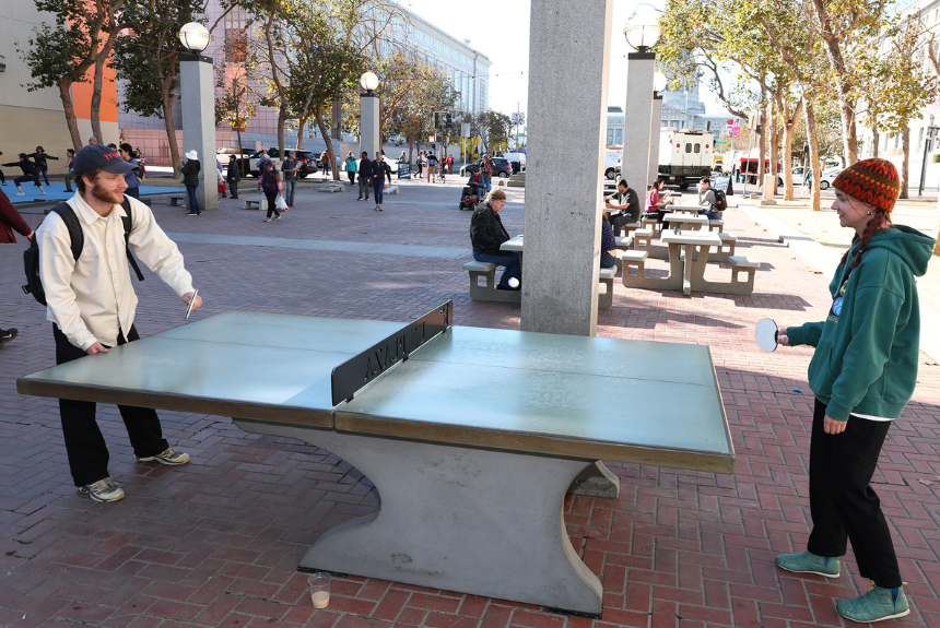 U.N. Plaza Concrete Ping Pong Table