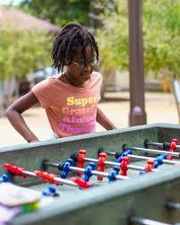 Concrete Foosball Table with Player