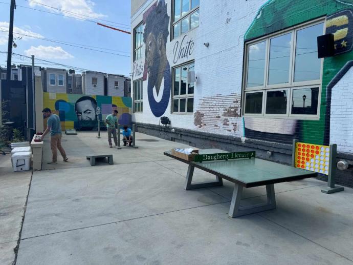 Concrete games with Ladder Ball, Connect Four and Concrete Ping Pong Table