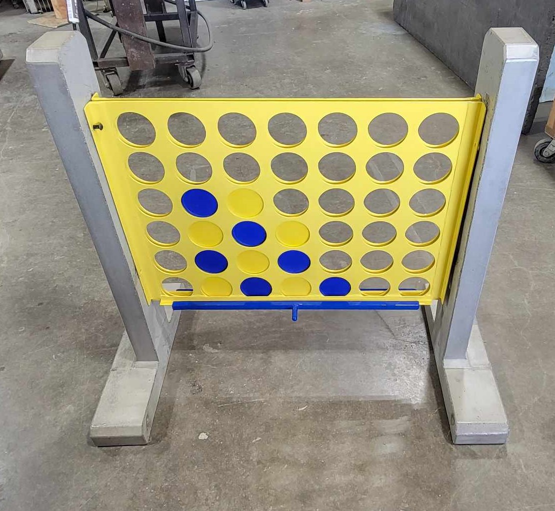 Concrete connect four board for resorts and apartments