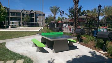 Custom Concrete Table Tennis Table with Built in Bench
