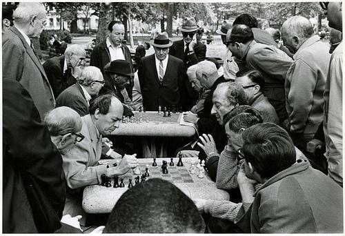 Washington Square Chess Tables in the park