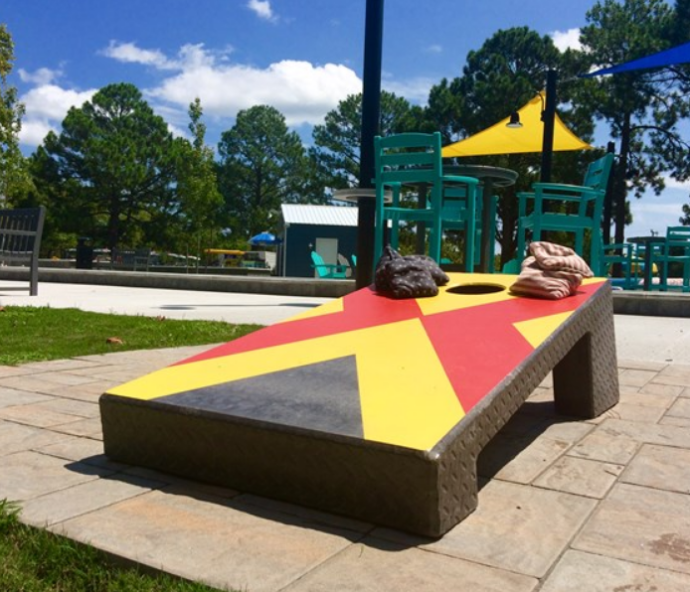 Permanent concrete cornhole boards Maintenance free concrete cornhole boards