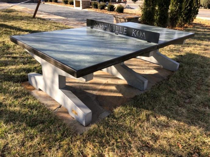 Nashville Koa concrete ping pong table