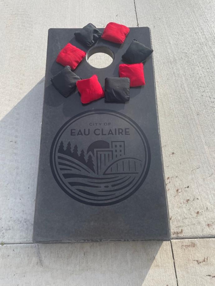 City of EAU Claire park Concrete Cornhole Boards