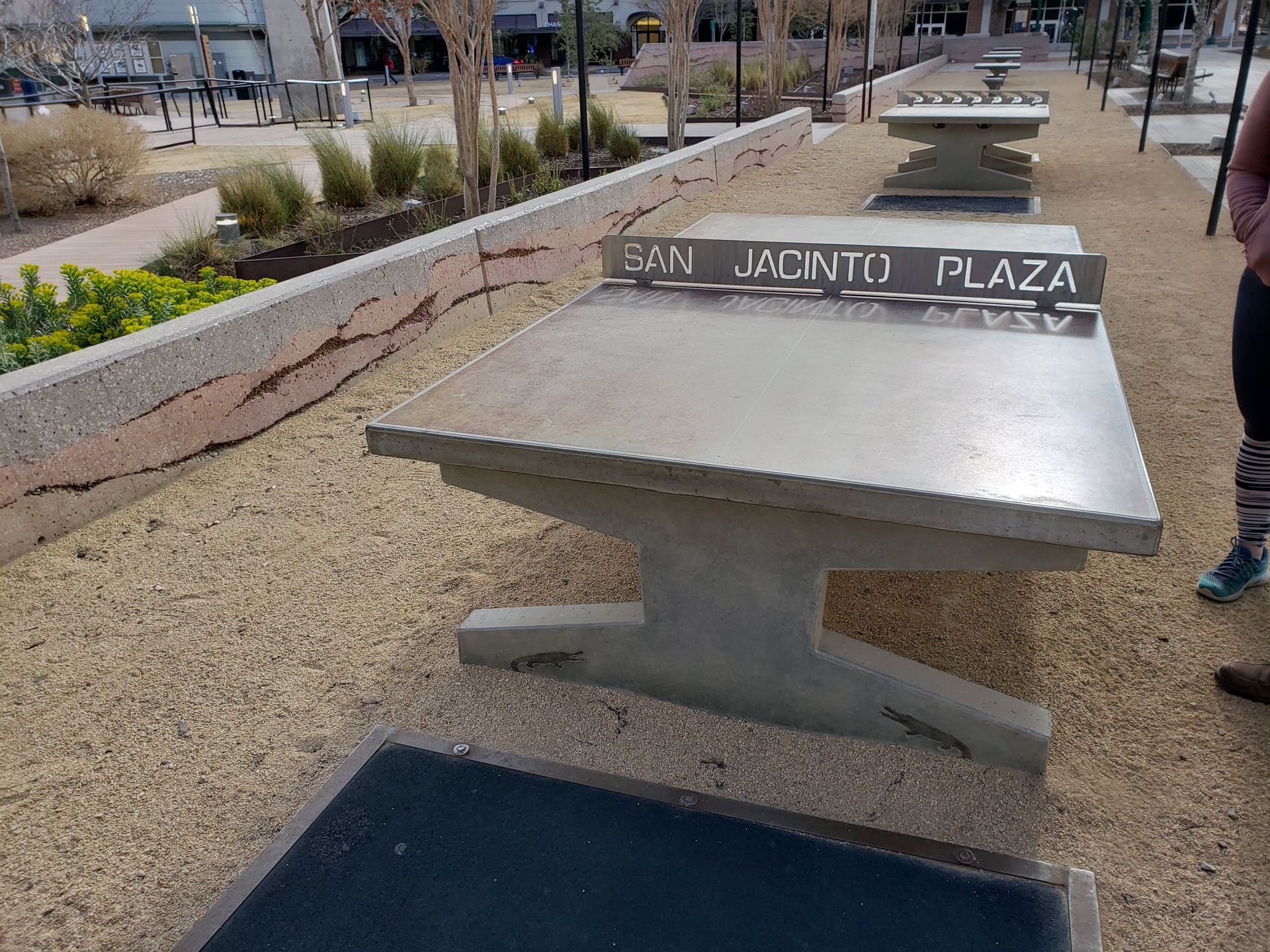 Custom Net on concrete ping pong table El Paso Tx.