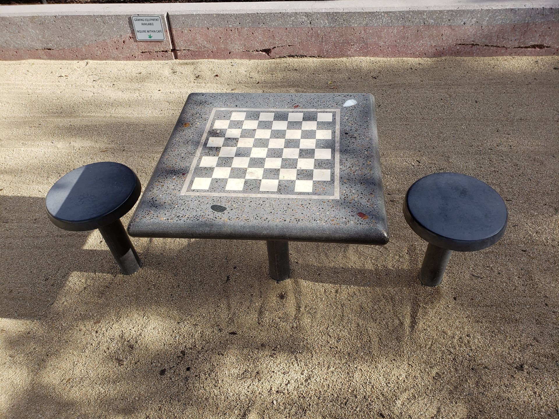 Concrete Chess Table at San Jacinto Plaza