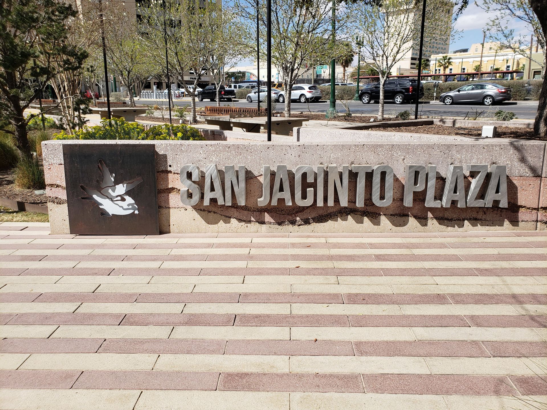 San Jacinto Plaza Main Entry Sign