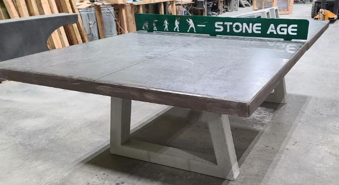 Trapezoid concrete ping pong table