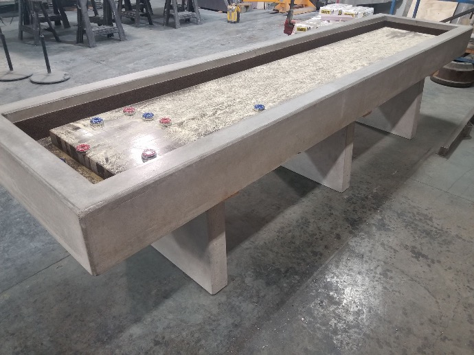Concrete Shuffleboard table for community placemaking