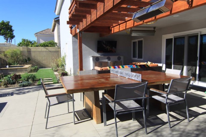 Modern dining leg concrete ping pong table