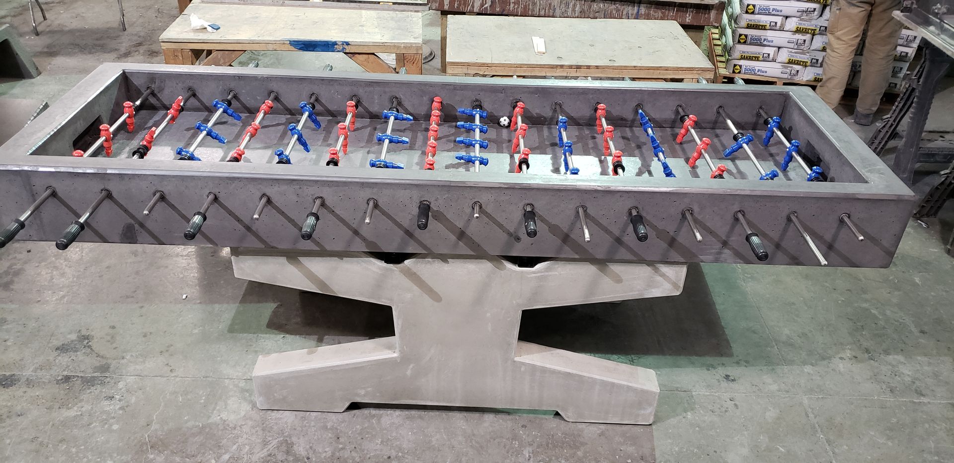 Double Concrete Foosball Table