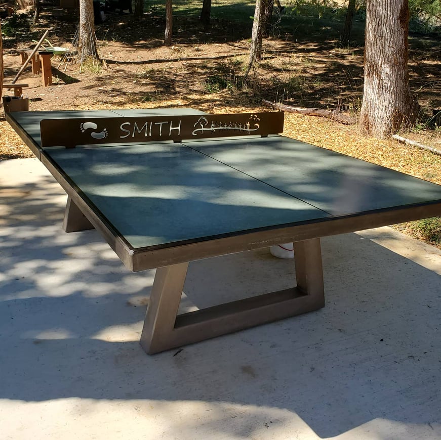Trapezoid Concrete Table Tennis Table