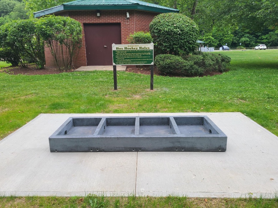 Concrete Box Hockey Game in local Park