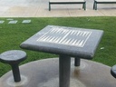 Backgammon table installed